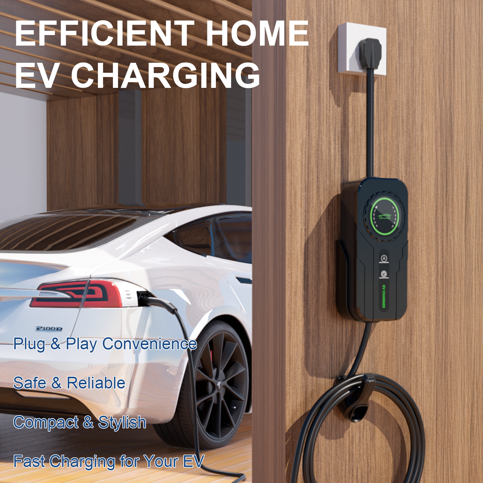 Portativ EV zaryadlovchisi – 2-rejimli elektr transport vositalari zaryadlovchisi