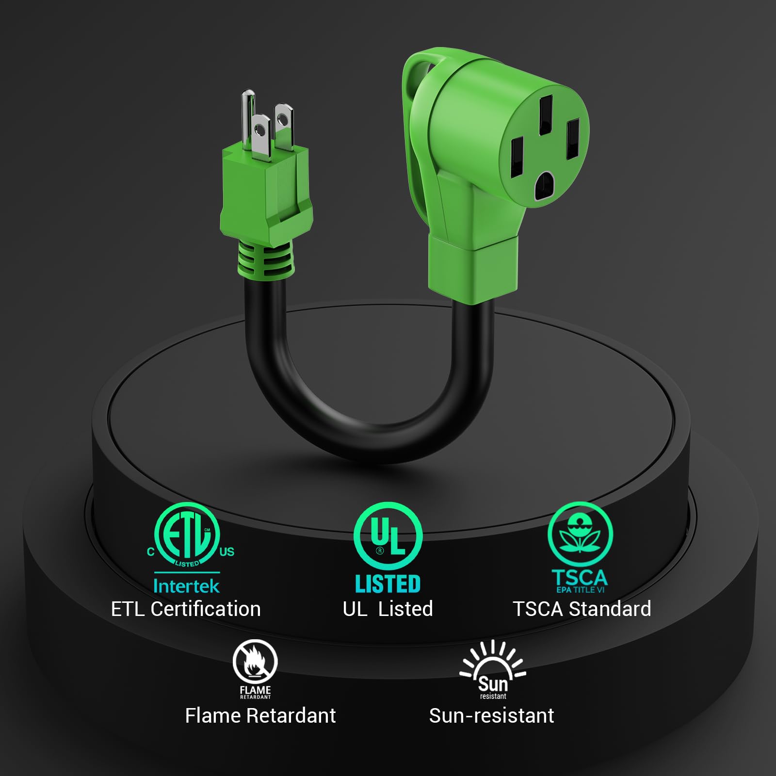 NEMA 14-50R to NEMA 5-15 Plug